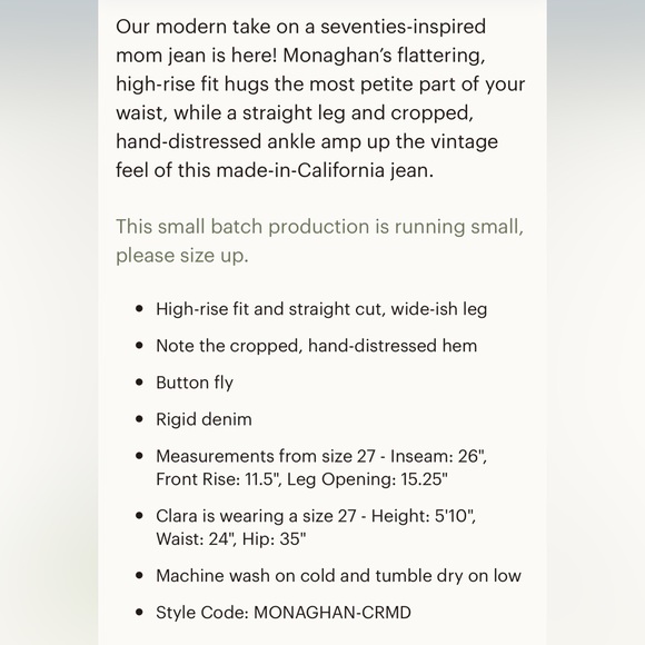 Frank & Eileen Monaghan Mom Jeans - Picture 5 of 12